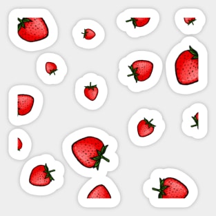 Strawberry Pattern Sticker